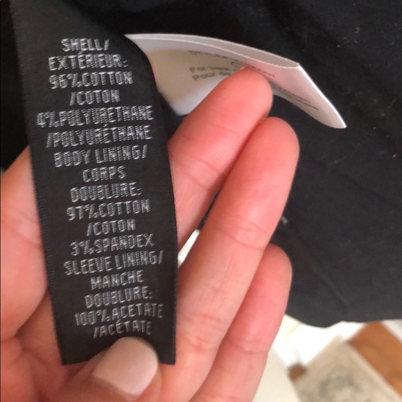 Club Monaco black 3/4 sleeve sateen blazer - Picture 8 of 8